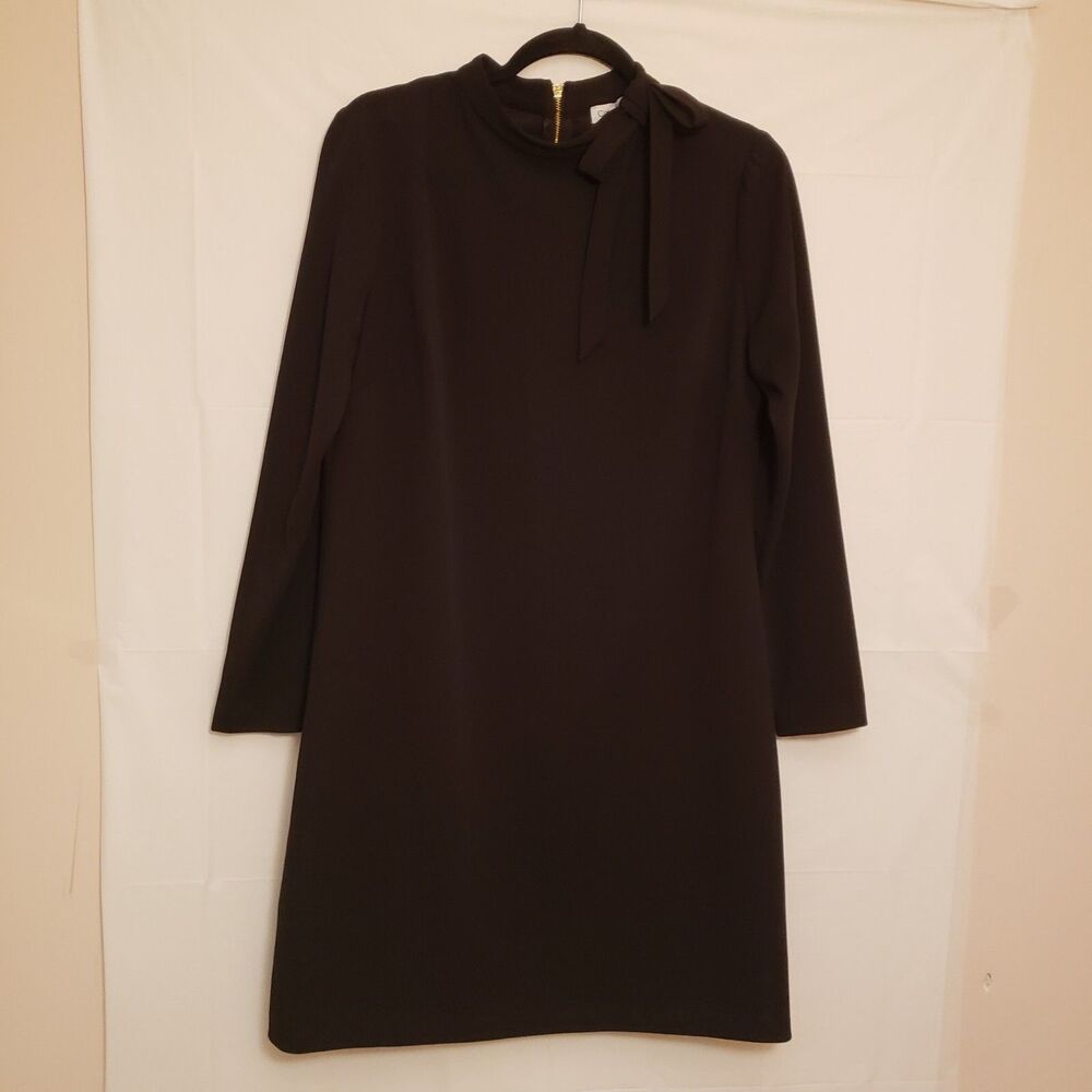 Calvin Klein Women’s Black Formal Midi Dress Long Sleeve Sz 14 NWOT